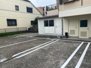 名古屋市　名東区　施設駐車場　塗り替え工事